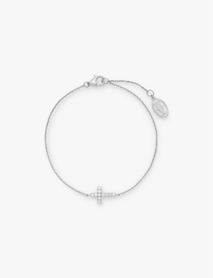 CARTIER: Symbols 18ct white-gold and 0.13ct brilliant-cut diamond bracelet