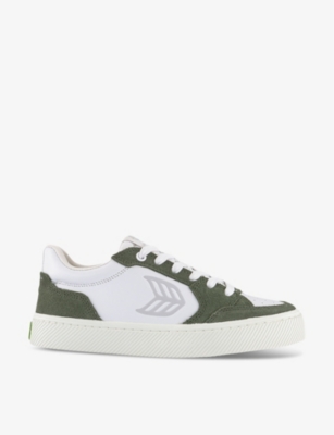 CARIUMA: Valley branded leather and suede low-top trainers