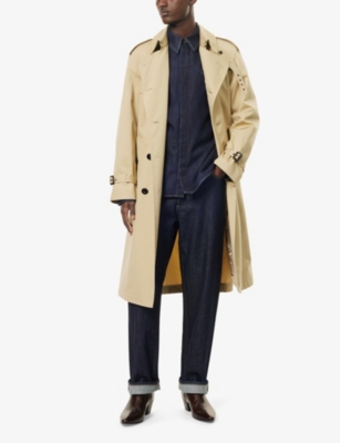 TOM FORD: Belted Two-Buttoned-Pockets Relaxed-Fit Cotton and Silk-Blend Trench