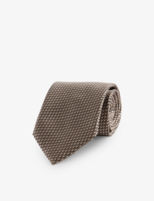 TOM FORD: Geometric-Print Silk Tie