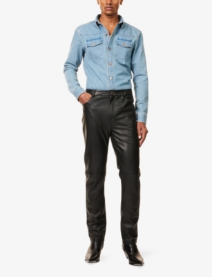 TOM FORD: Long-Sleeve Washed Denim Outershirt