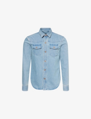 TOM FORD: Long-Sleeve Washed Denim Outershirt