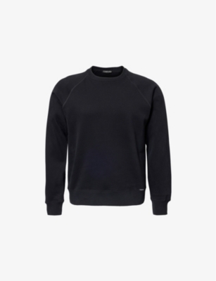 TOM FORD: Brand-patch regular-fit cotton-blend sweatshirt