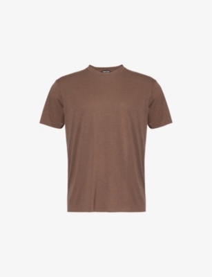 TOM FORD: Brand-embroidery short-sleeves relaxed-fit woven-blend T-shirt