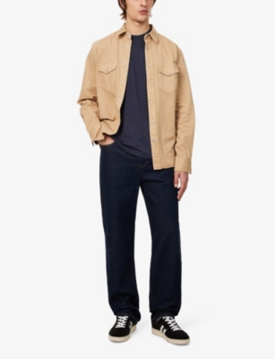 TOM FORD: Brand-embroidery short-sleeves relaxed-fit woven-blend T-shirt