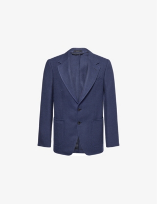 TOM FORD: Shelton Basket-Weave Wool-Blend Cardigan Jacket