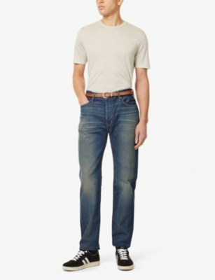 TOM FORD: Crewneck knitted regular-fit silk and linen-blend jumper