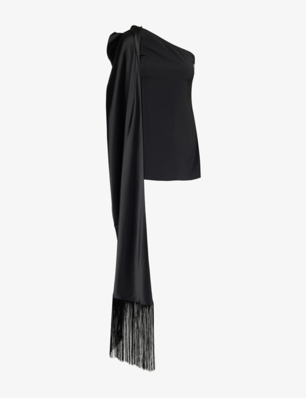 Berenson fringed-trim woven mini dress