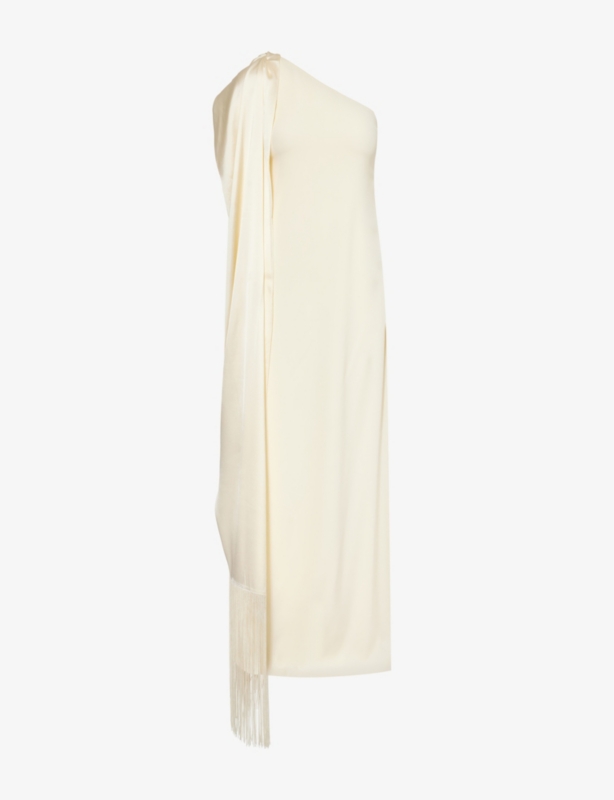 Berenson fringed-trim woven maxi dress