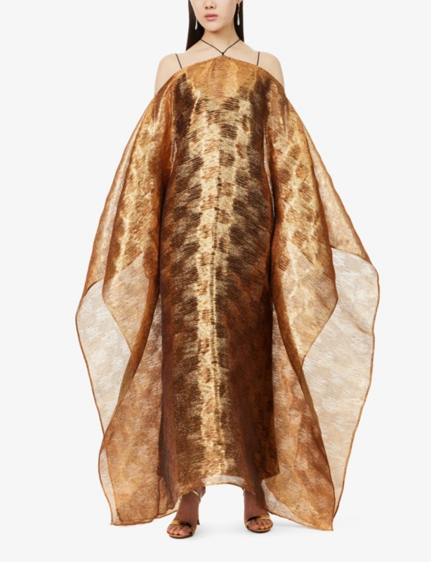 Sza Sza halterneck woven kaftan