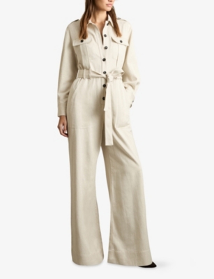 REISS: Anais Wide-Leg Modal-Blend Jumpsuit