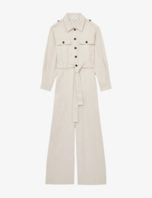 REISS: Anais Wide-Leg Modal-Blend Jumpsuit