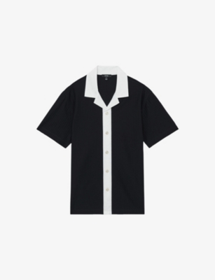 Reiss Mens  Aster Short-sleeved Cotton Shirt