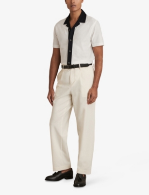 REISS: Aster Short-Sleeved Cotton Shirt