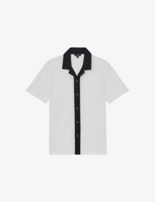 REISS: Aster Short-Sleeved Cotton Shirt