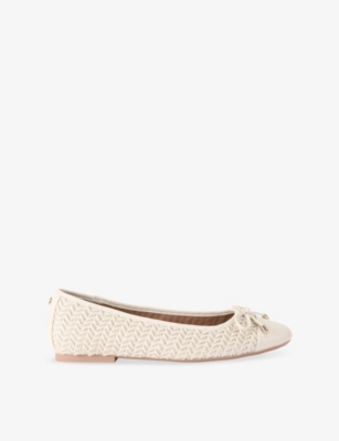 CARVELA WOMENS BONE SARDINIA FAUX-LEATHER BALLET FLATS EUR 40 / 7 UK 