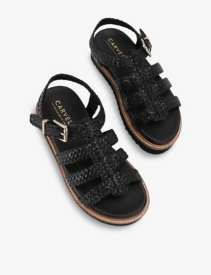 CARVELA COMFORT: Fortuna Weave Faux-Leather Sandals