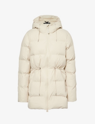 RAINS: Alta hooded long puffer jacket