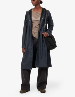 A-line Longer hooded shell jacket