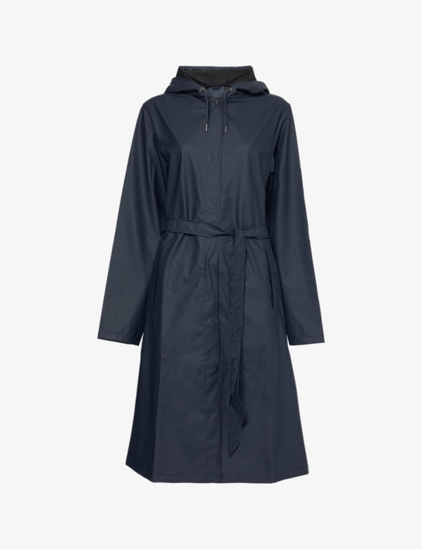 A-line Longer hooded shell jacket