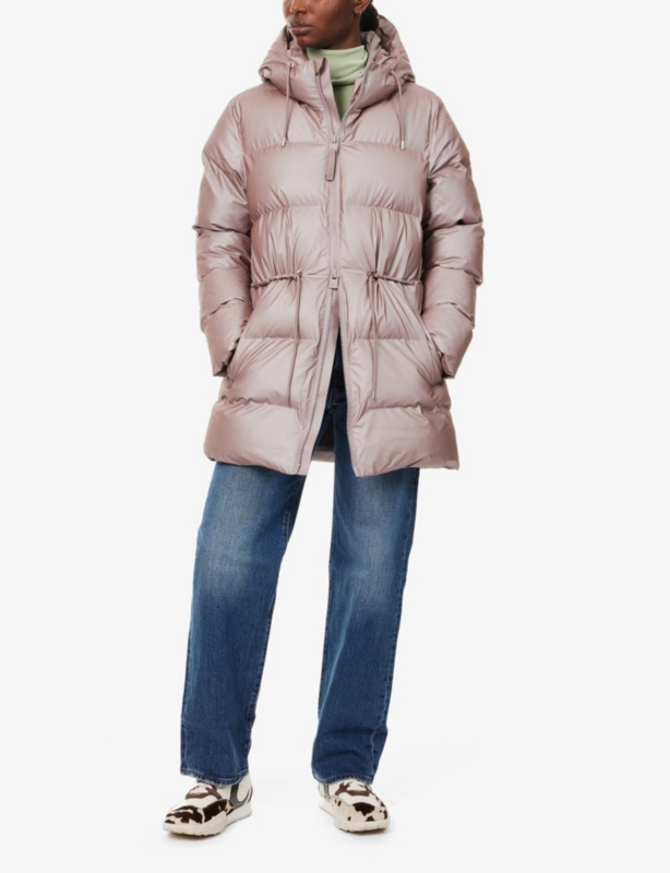Alta hooded long puffer jacket