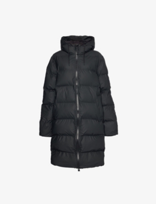 RAINS: Alta hooded long puffer jacket