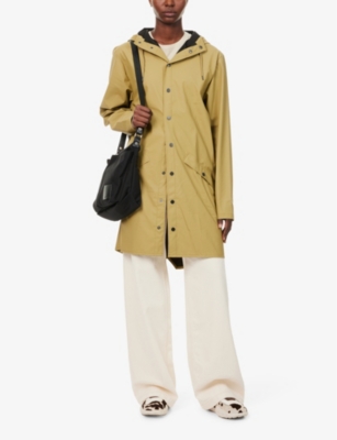 Hooded long-sleeve woven jacket