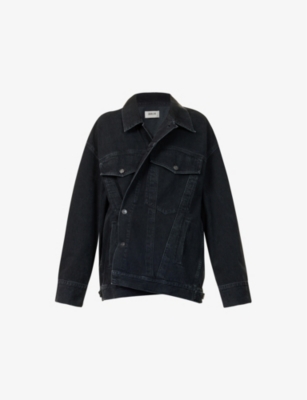AGOLDE: Reworked Wayne buttoned-pockets relaxed-fit denim-blend jacket