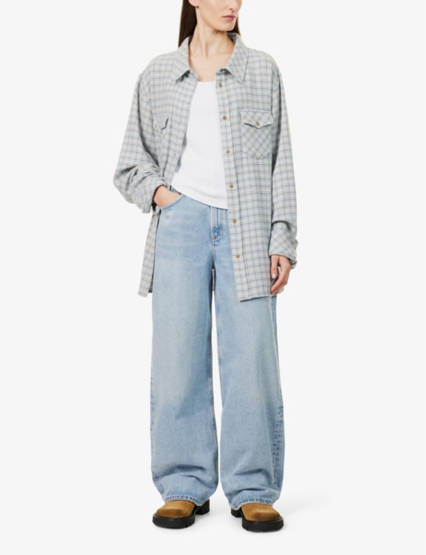 Low Curve mid-rise straight-leg denim jeans