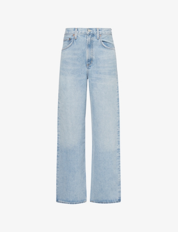 Low Curve mid-rise straight-leg denim jeans