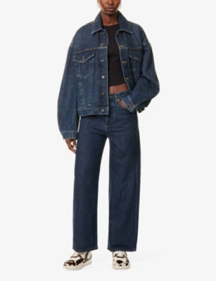 AGOLDE: Dalton balloon-sleeve organic denim jacket