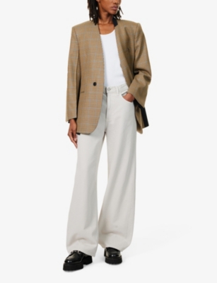 AGOLDE: Low Curve five-pockets wide-leg high-rise regenerative-denim jeans