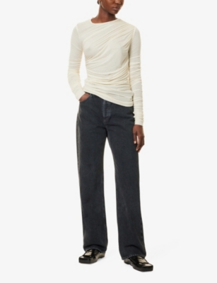 AGOLDE: Fran low-slung straight-leg organic denim jeans