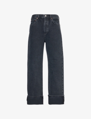 AGOLDE: Fran low-slung straight-leg organic denim jeans