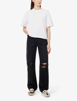 Agolde Sulma Cotton T-shirt In White