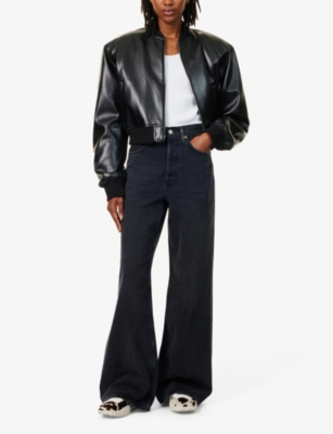 AGOLDE WOMENS AGOLDE DAME WIDE-LEG DENIM JEANS 