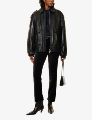 CITIZENS OF HUMANITY: Isola Crop flared-leg mid-rise stretch-velvet trousers