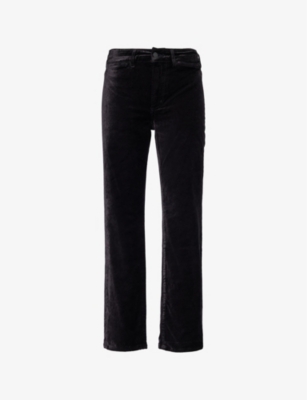 CITIZENS OF HUMANITY: Isola Crop flared-leg mid-rise stretch-velvet trousers