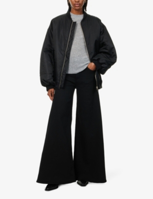 Citizens Of Humanity Amari Stretch High-rise Ultra Wide-leg Jeans In Black Currant (black)