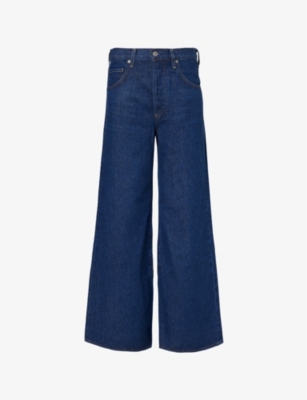 Citizens Of Humanity Womens  Beverly Slouch Mid-rise Bootcut-leg Denim Jeans In Unveil (dk Ind)