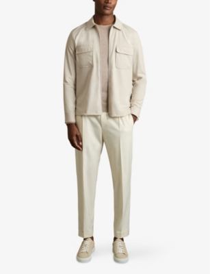 Ascend patch-pocket woven overshirt