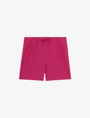 Reiss Mens Cliff Drawstring Swim Shorts Dark Pink