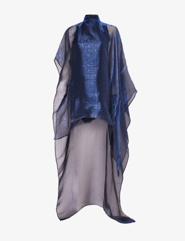 Dallas metallic-finish woven kaftan
