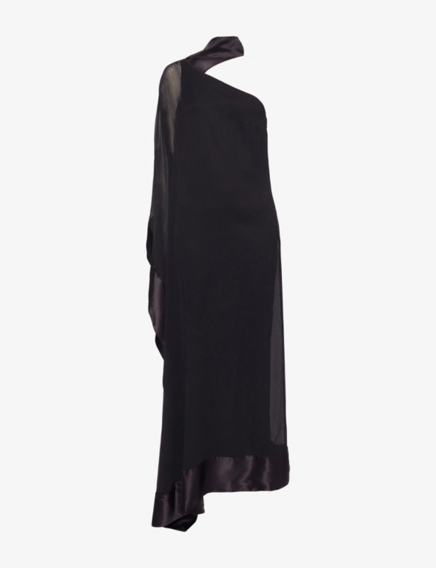 Betsy Spirito one-shoulder silk maxi dress