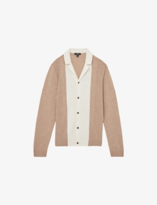 Poland Colour-Block Long-Sleeve Knitted Shirt