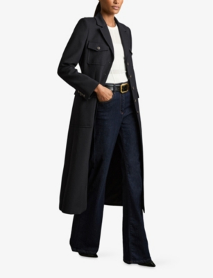 REISS: Madison Notch-Lapel Single-Breasted Wool-Blend Coat
