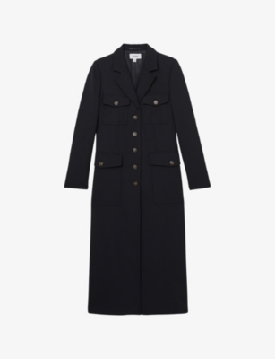 REISS: Madison Notch-Lapel Single-Breasted Wool-Blend Coat
