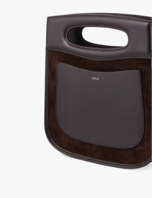 SOEUR: Cheri logo-embossed leather cross-body bag