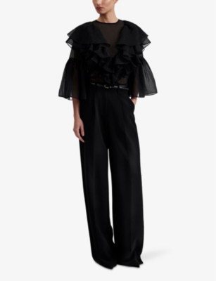 MALINA: Alexia frilled organza blouse