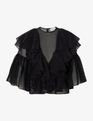 MALINA: Alexia frilled organza blouse